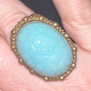 Turquoise bronze ring from Stephen Dweck.  Size 8
